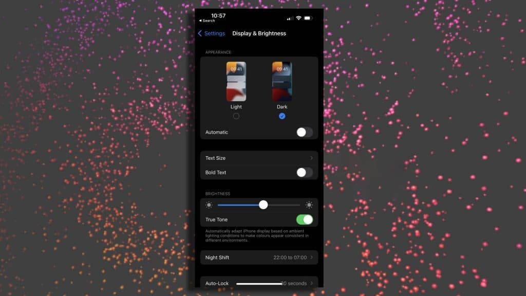 How to enable dark mode on iOS