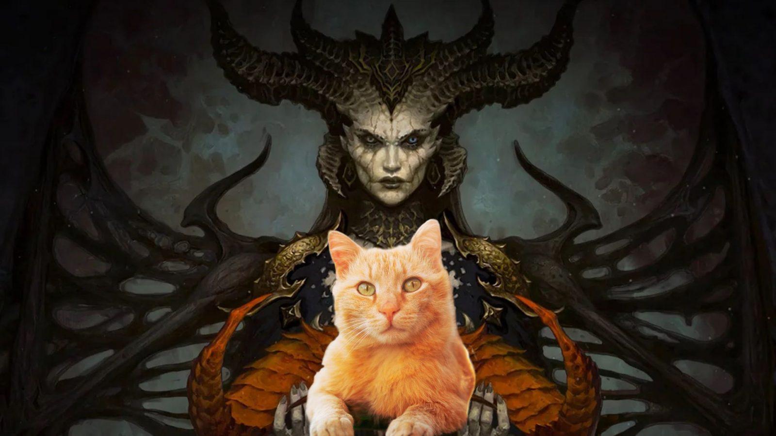 lilith holding cat in diablo 4