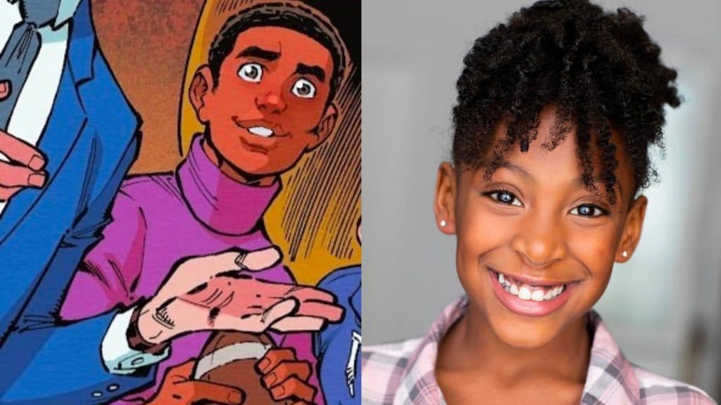 Flip in the DC comics and Azuri Hardy-Jones, who's in the My Adventures with Superman cast