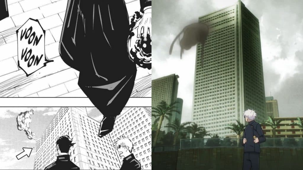 A comparison image of Jujutsu Kaisen Season 2