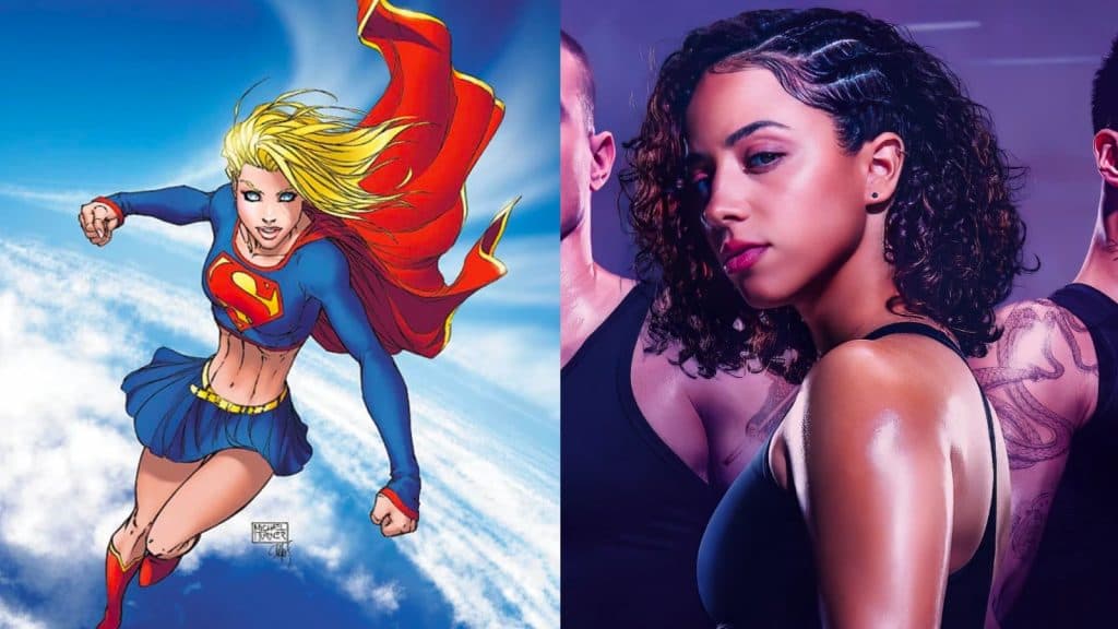 Supergirl in the DC Comics and Kiana Madeira, who's in the My Adventures with Superman cast