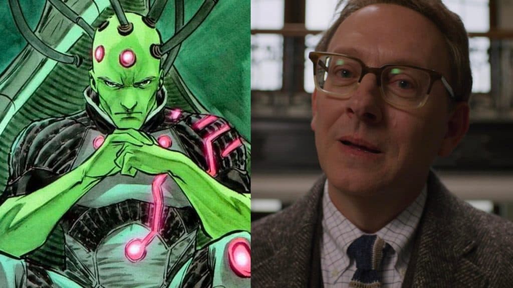 Brainiac in the DC comics and Michael Emerson, who's in the My Adventures with Superman cast