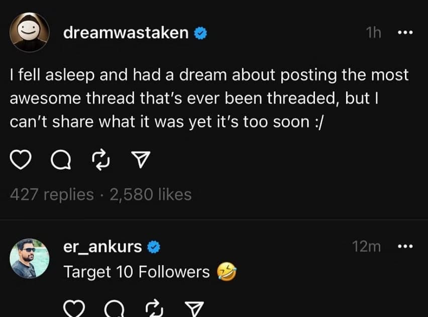 Dream's post in Threads
