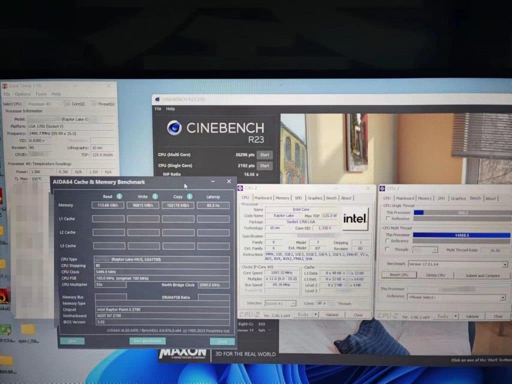 Intel Core i7-14700k benchmarks showcased in a screenshot