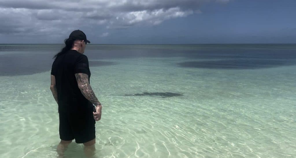 Undertaker protects his wife Michelle McCool from rare shark encounter.
