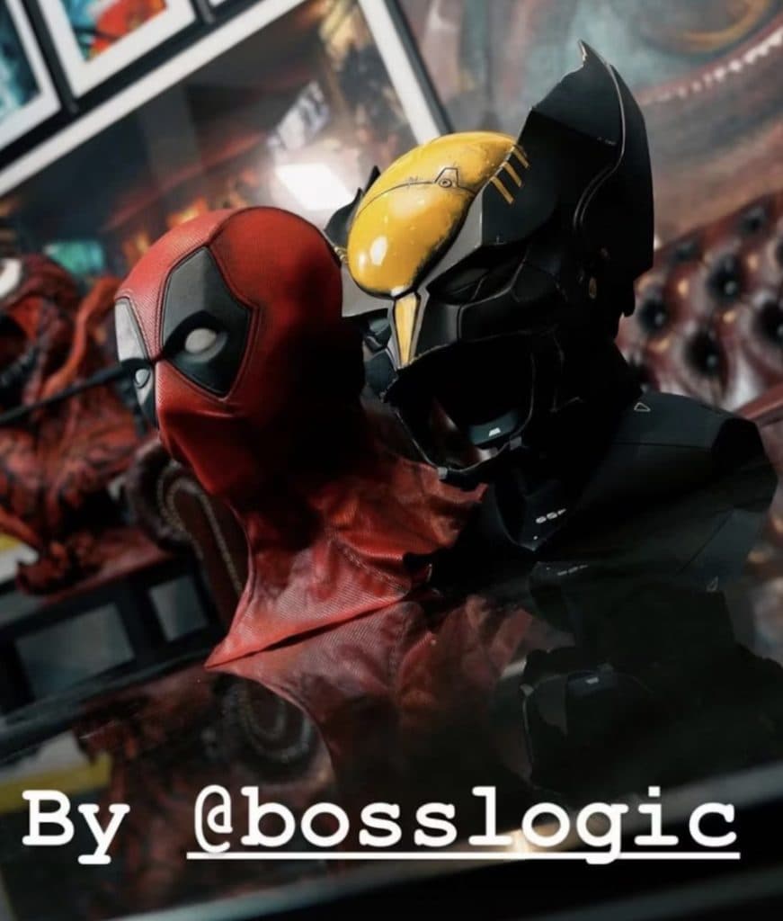 Hugh Jackman's Instagram Story of Deadpool and Wolverine's masks