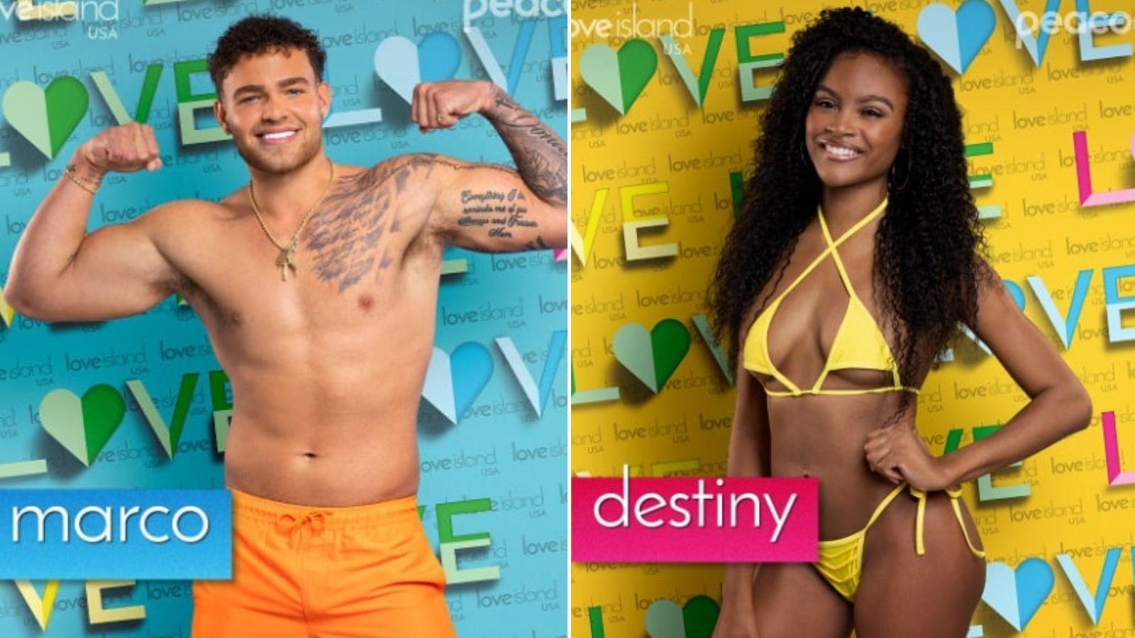 Destiny and Marco from Love Island