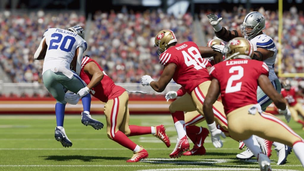 Cowboys and 49ers players in Madden 24