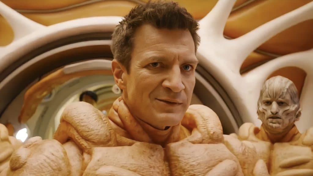 Nathan Fillion in Guardians of the Galaxy Vol. 3.