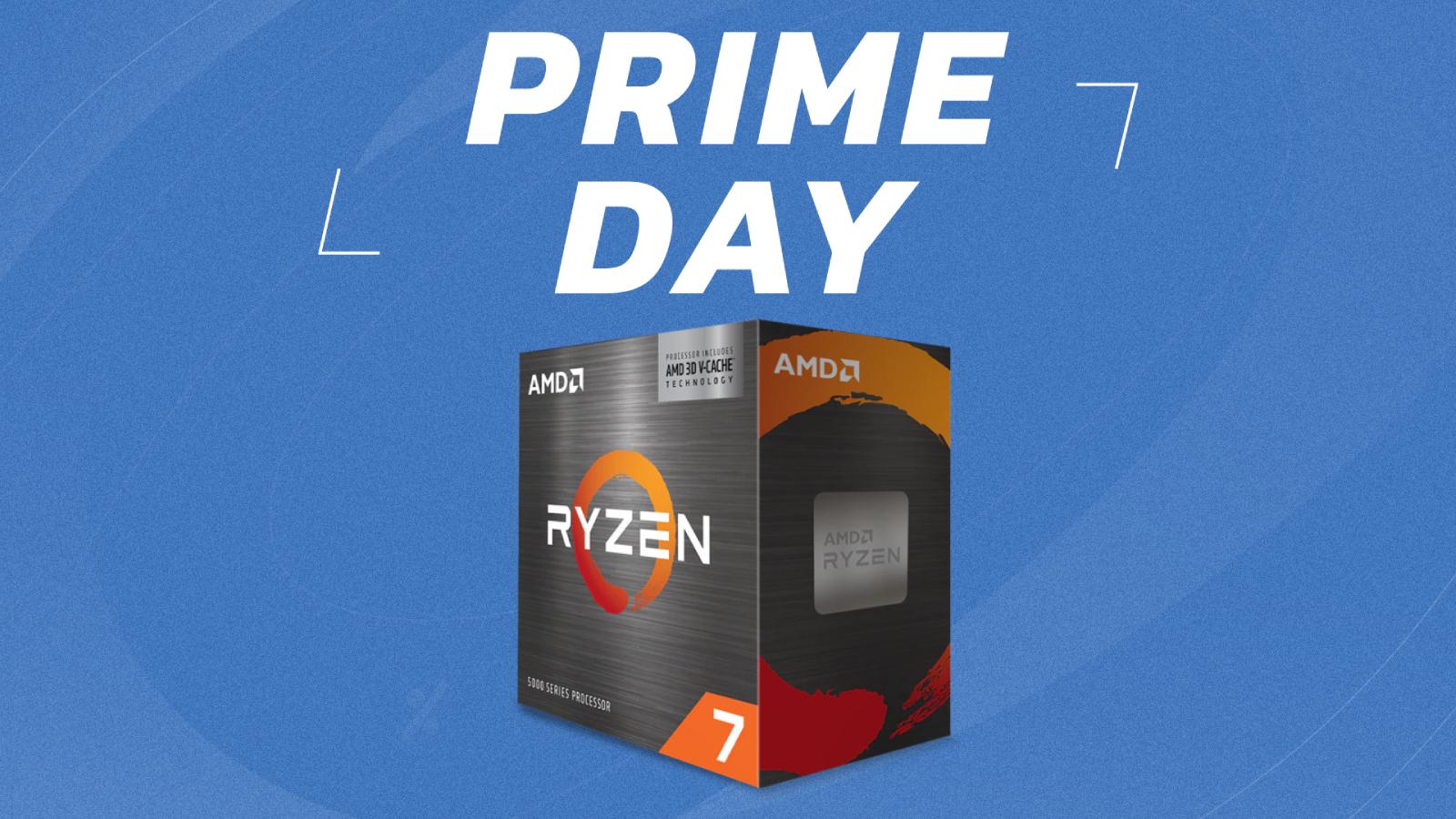 5800x£D box on a blue background with prime day lettering