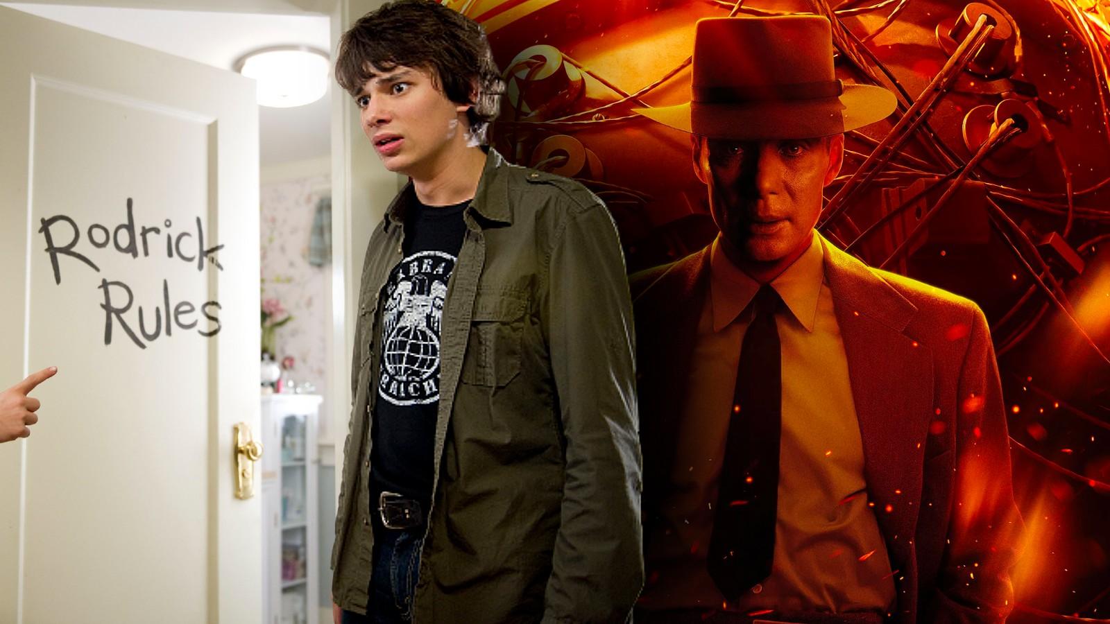 Devon Bostick in Diary of a Wimpy Kid: Rodrick Rules and the poster for Christopher Nolan's Oppenheimer