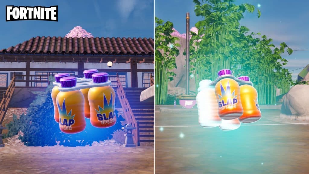 Different tiers of Slap Splashes in Fortnite