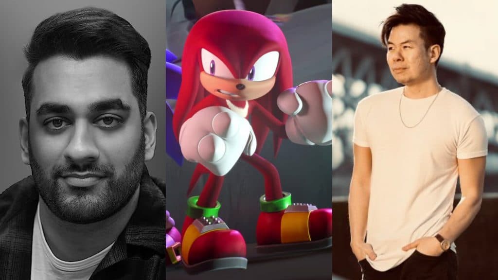 Adam Nurada, Knuckles, and Vincent Tong, who voices them in the Sonic Prime voice cast