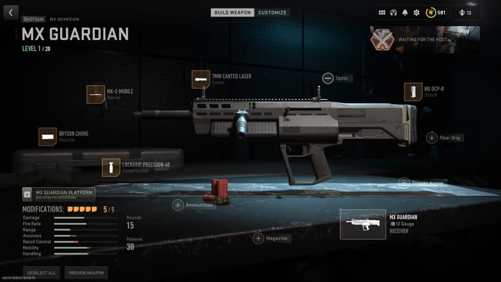 The best loadout for the MX Guardian shotgun in Call of Duty: Warzone 2.
