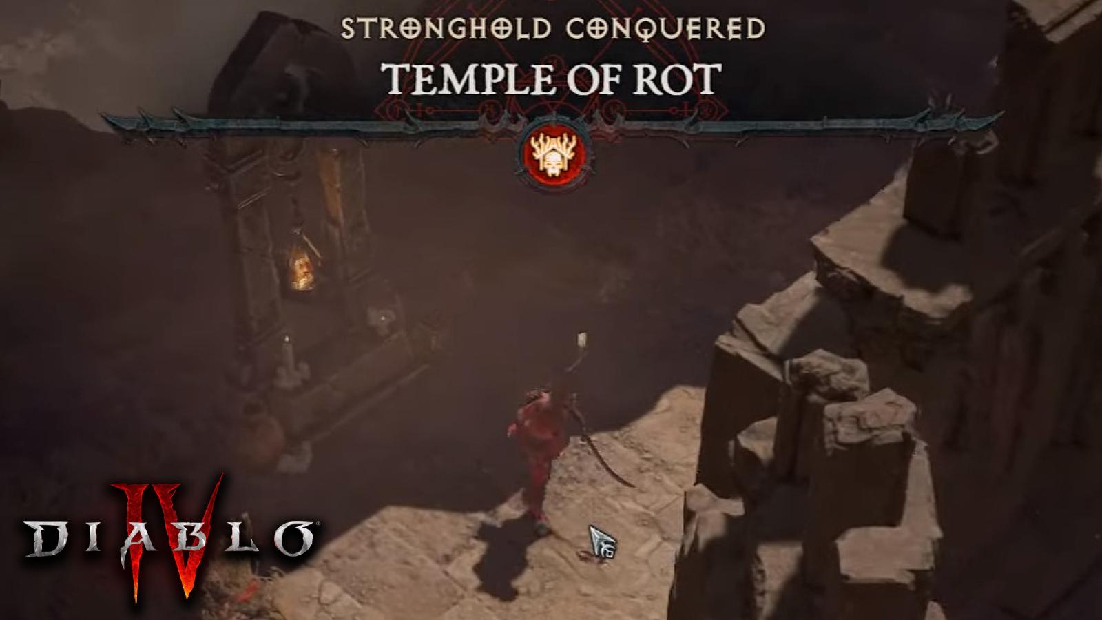 an image of the Temple of Rot Stronghold in Diablo 4