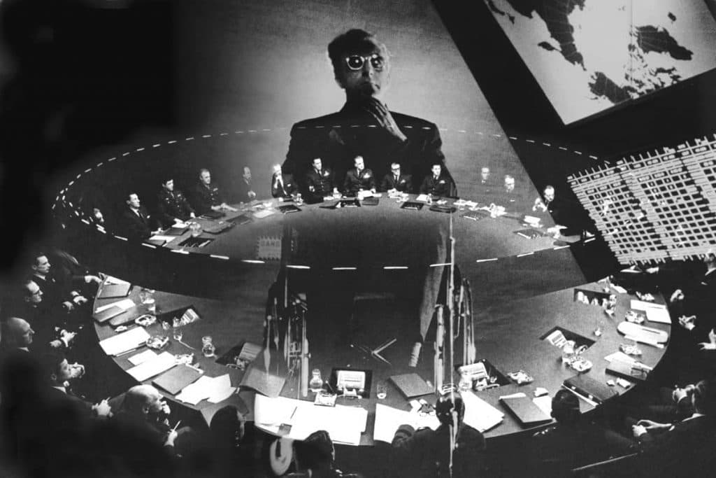 A still from Dr Strangelove, one of the best war movies