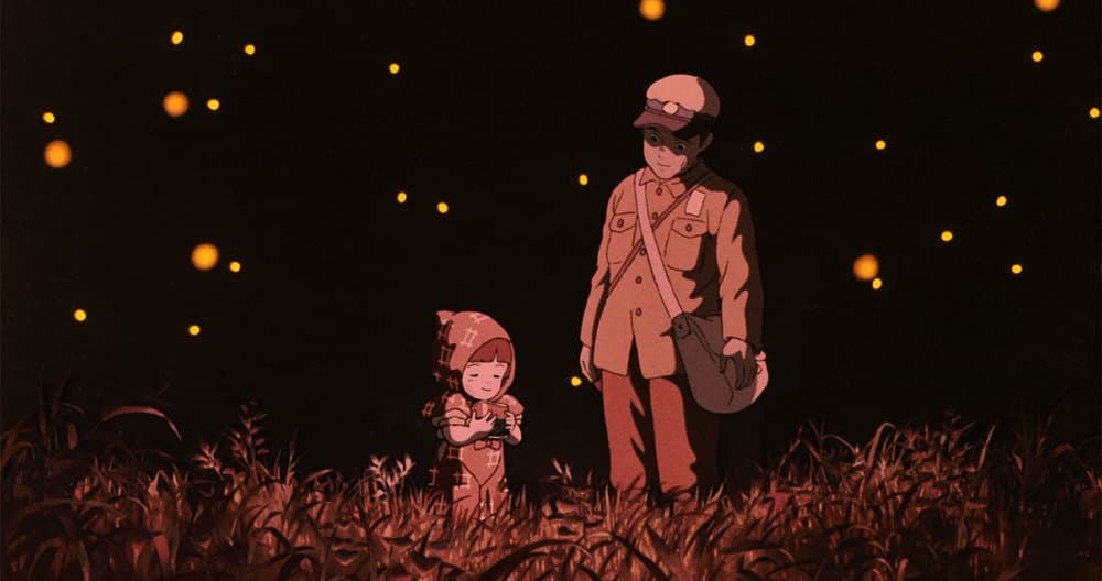 A still from Grave of the Fireflies, one of the best war movies
