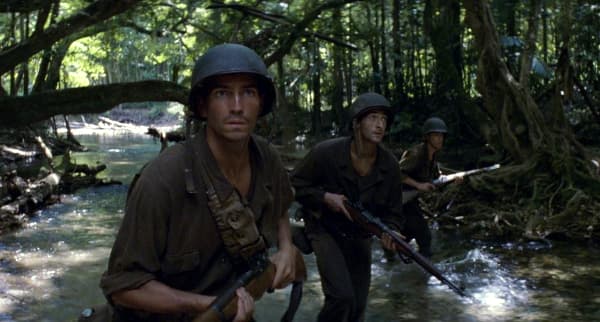 A still from The Thin Red Line, one of the best war movies