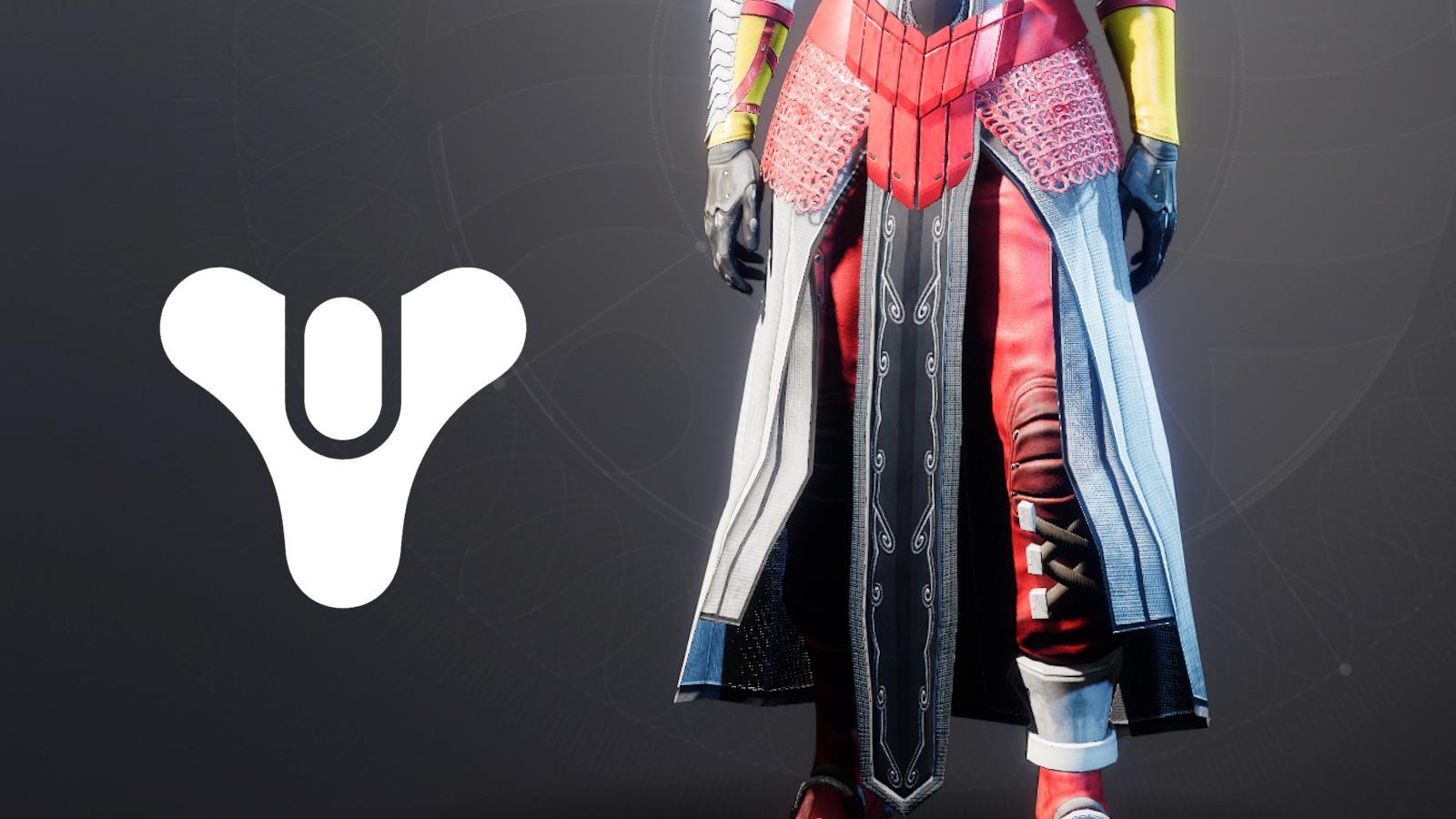 Warlock Philomath Robes with Up for Grabs Shader applied in Destiny 2.