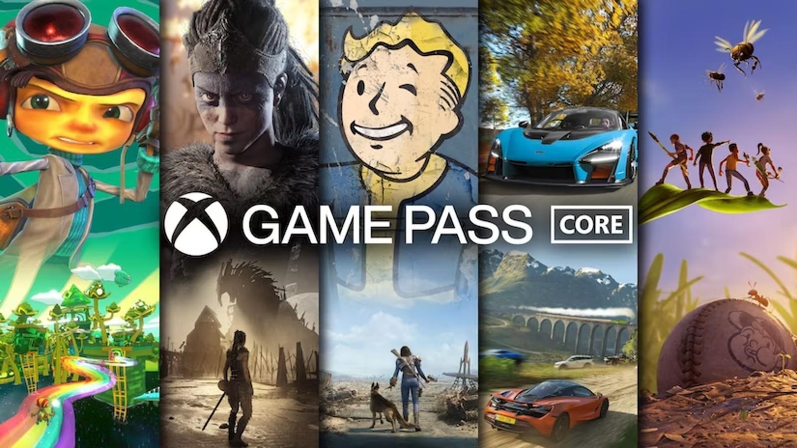An image of Xbox Game Pass Core promotional art.