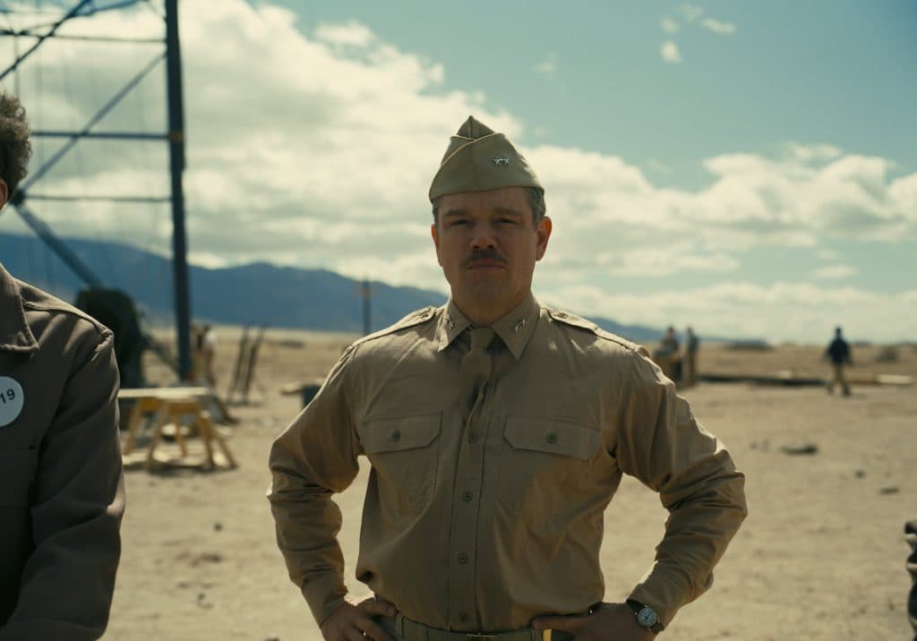 Matt Damon as Leslie Groves in the Oppenheimer cast