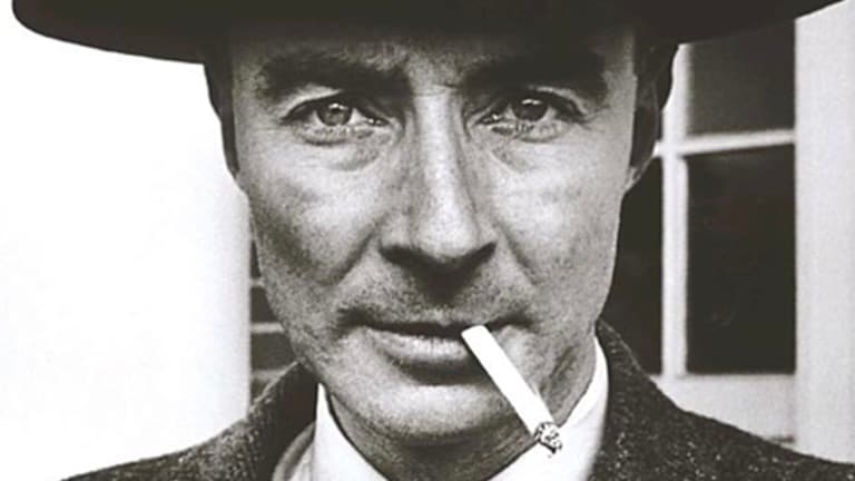 J. Robert Oppenheimer smoking.