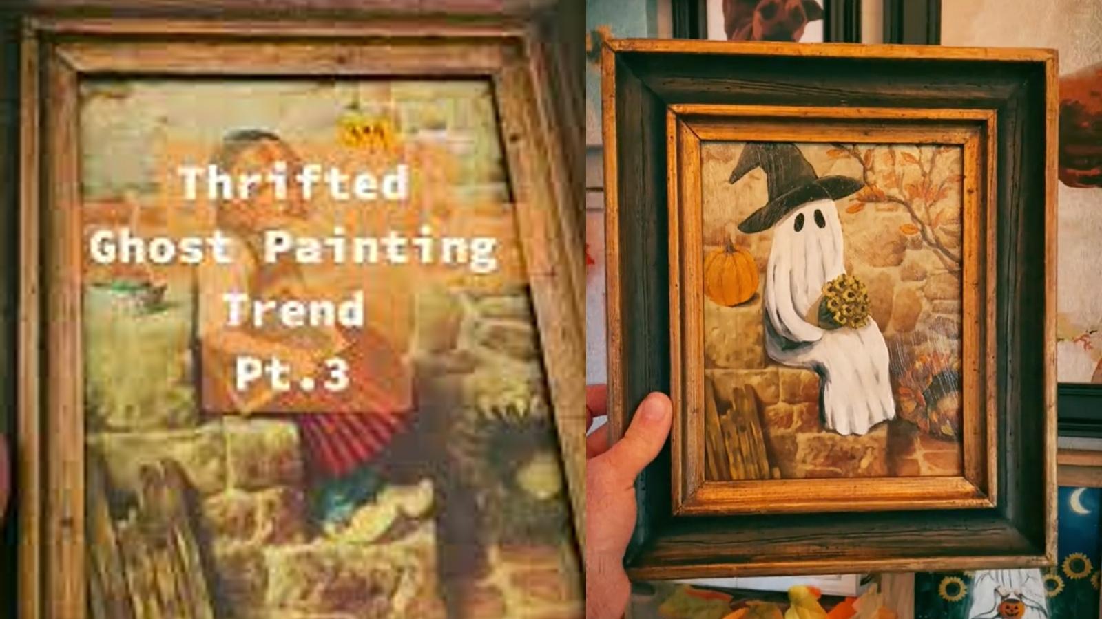 thrifted ghost painting tiktok trend