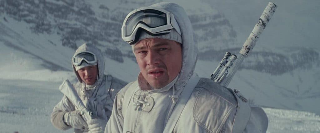 Leonardo DiCaprio in Inception, in the scene inspired by James Bond