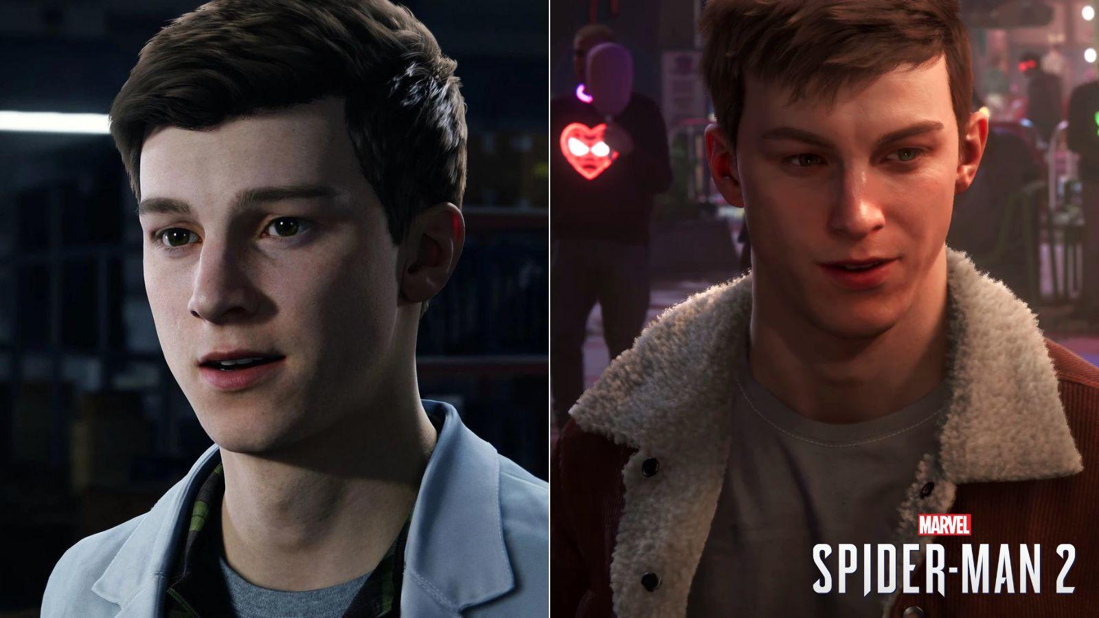 Peter Parker in Spider-Man Remastered vs Spider-Man 2