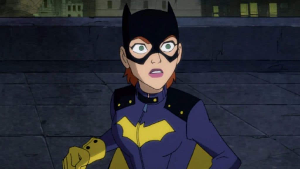 A close up of Batgirl