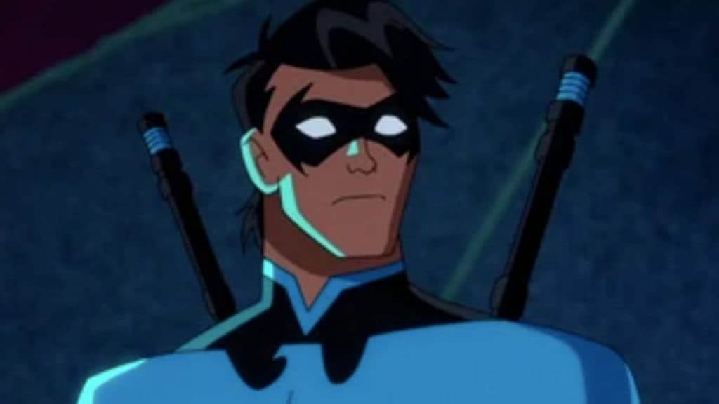A close up of Nightwing
