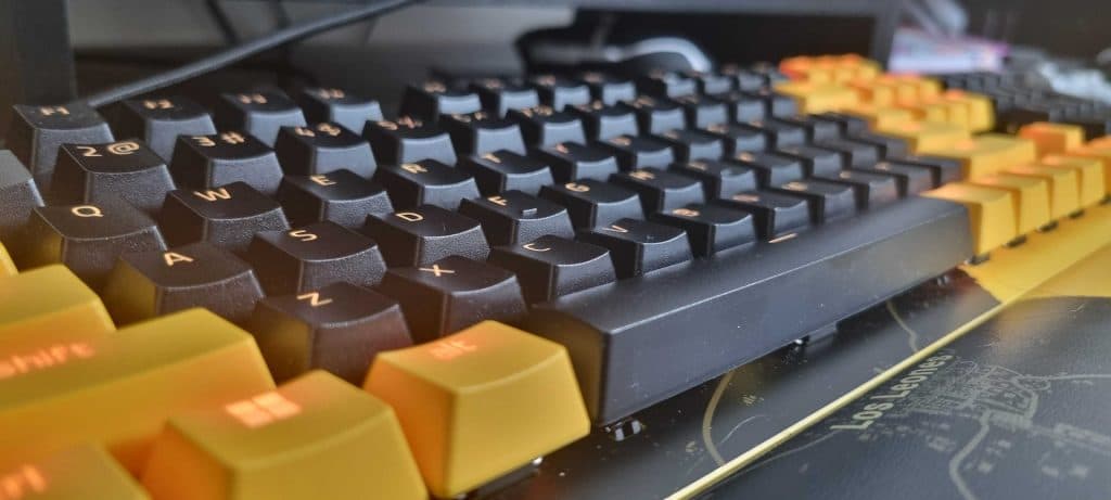 razer keyboard on desk