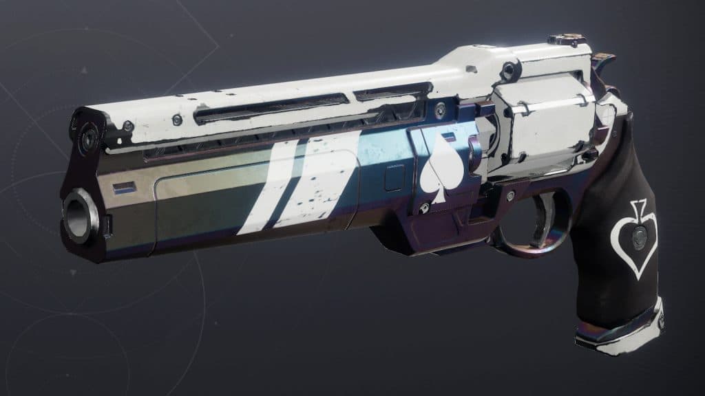 Ace of Spades Exotic Hand Cannon from Destiny 2.