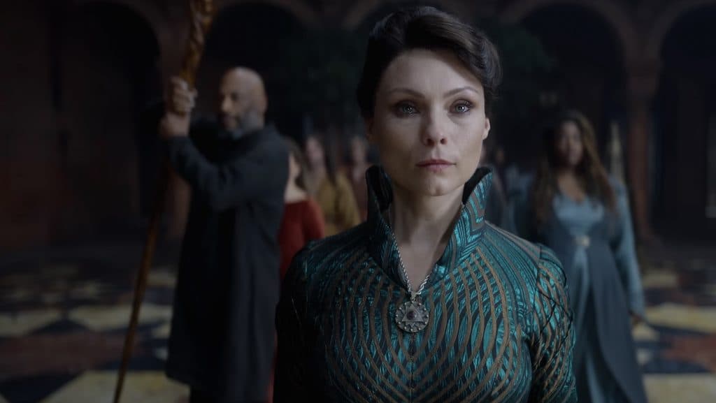 MyAnna Buring as the Aretuza leader Tissaia in The Witcher