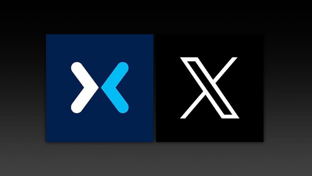 Meta's X logo and X's X logo