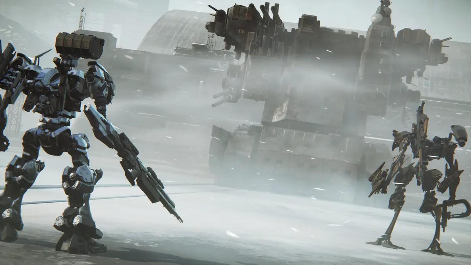 An image of Armored Core mechs from Armored Core 6.