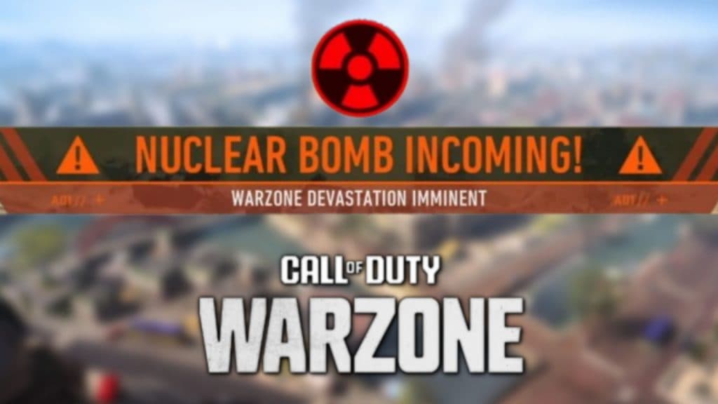 cod warzone 2 logo with nuke warning