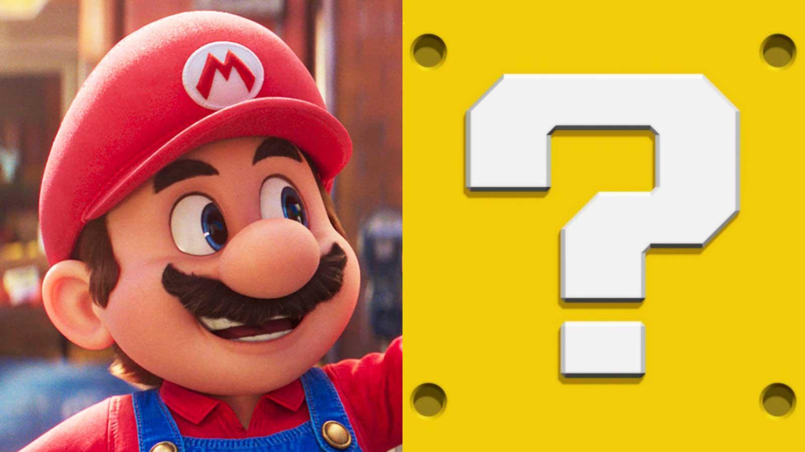 Mario looking at Question box from Mario