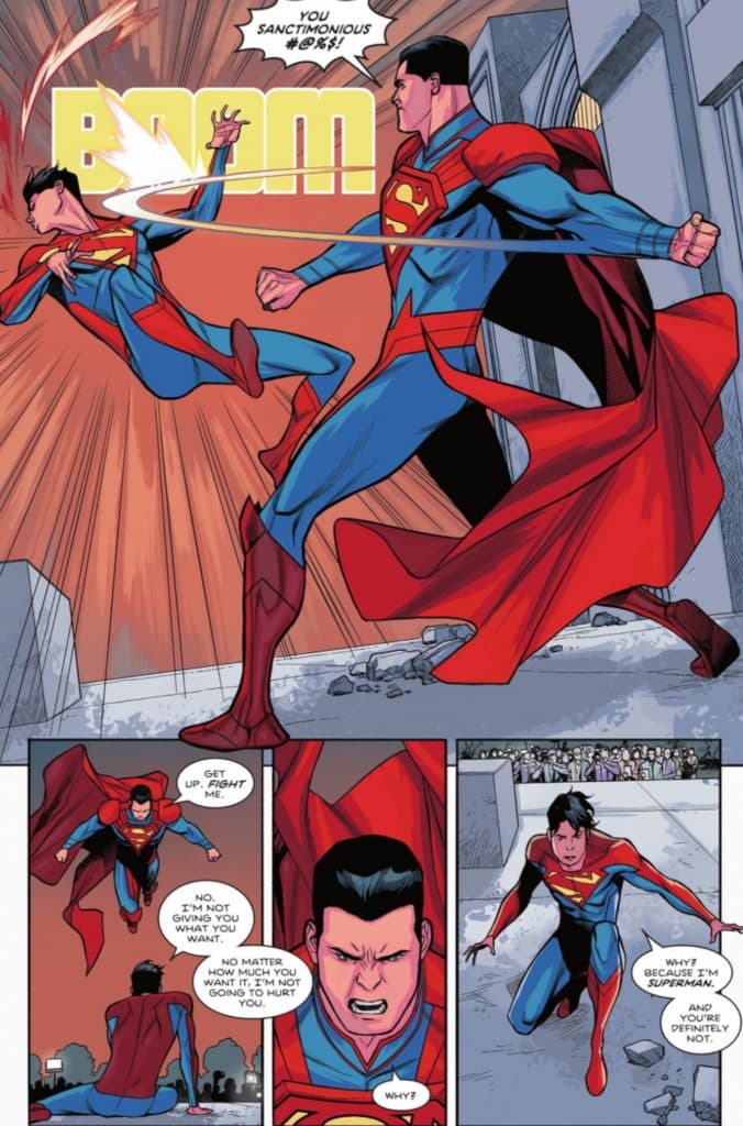 Regime Superman attacks Superman Jon Kent