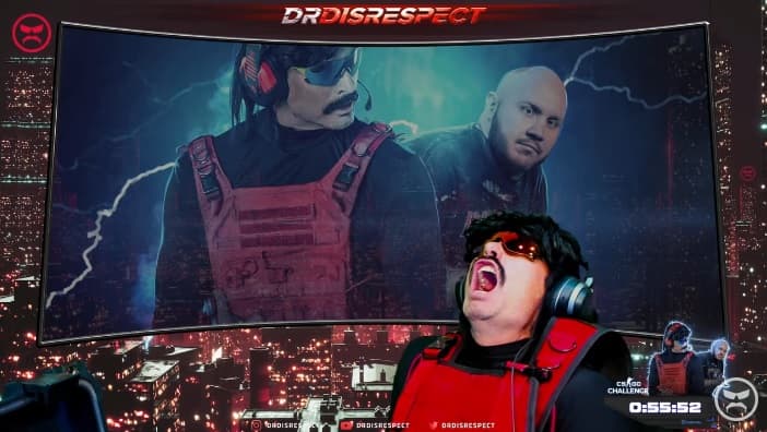 dr disrespect screams in pain