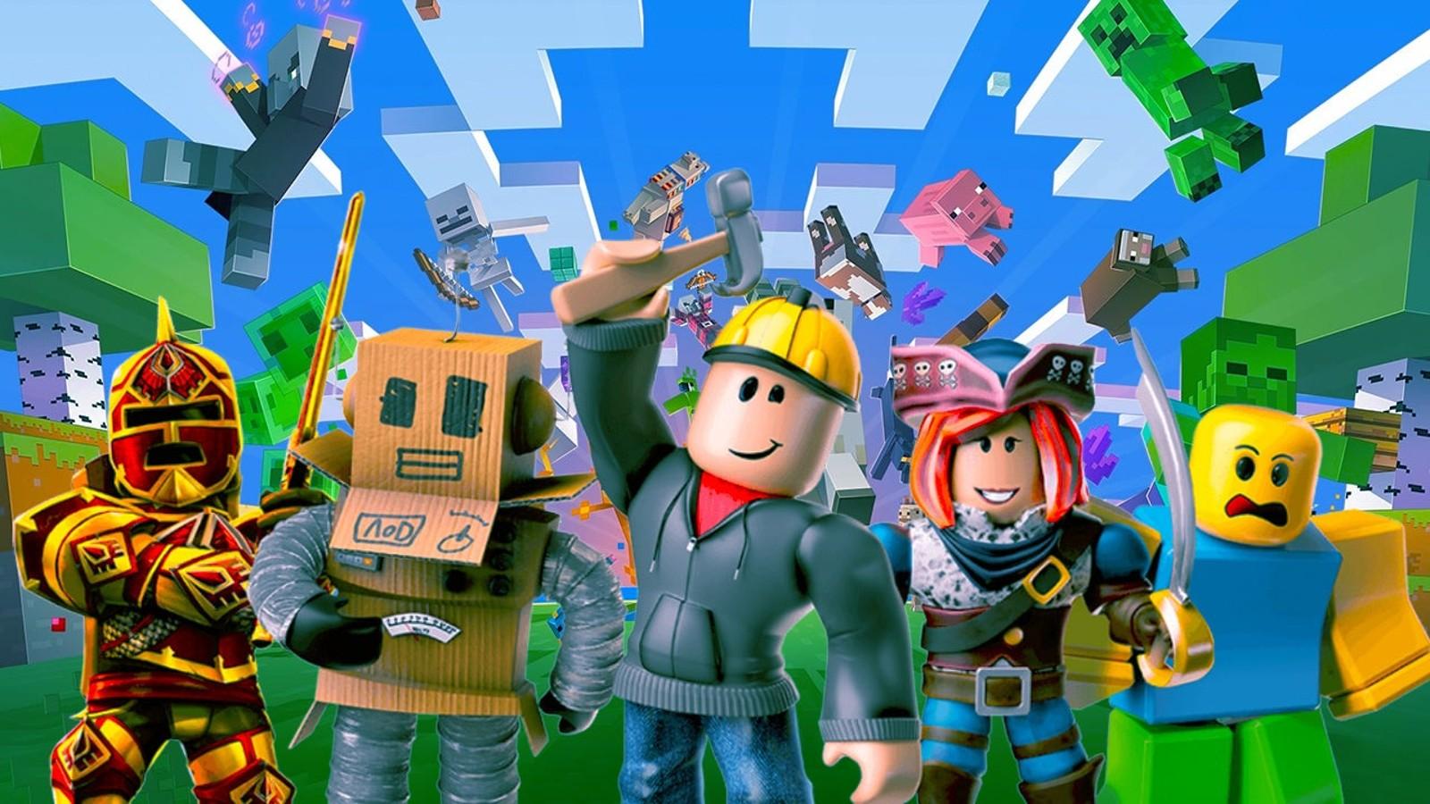A promotional image of Roblox characters.