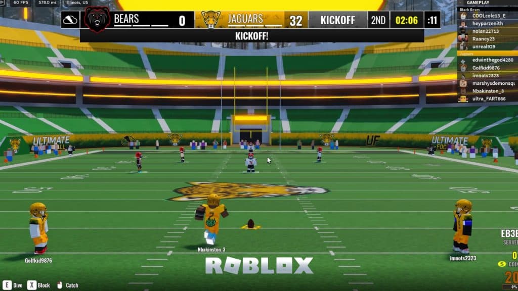 Roblox Ultimate Football gameplay