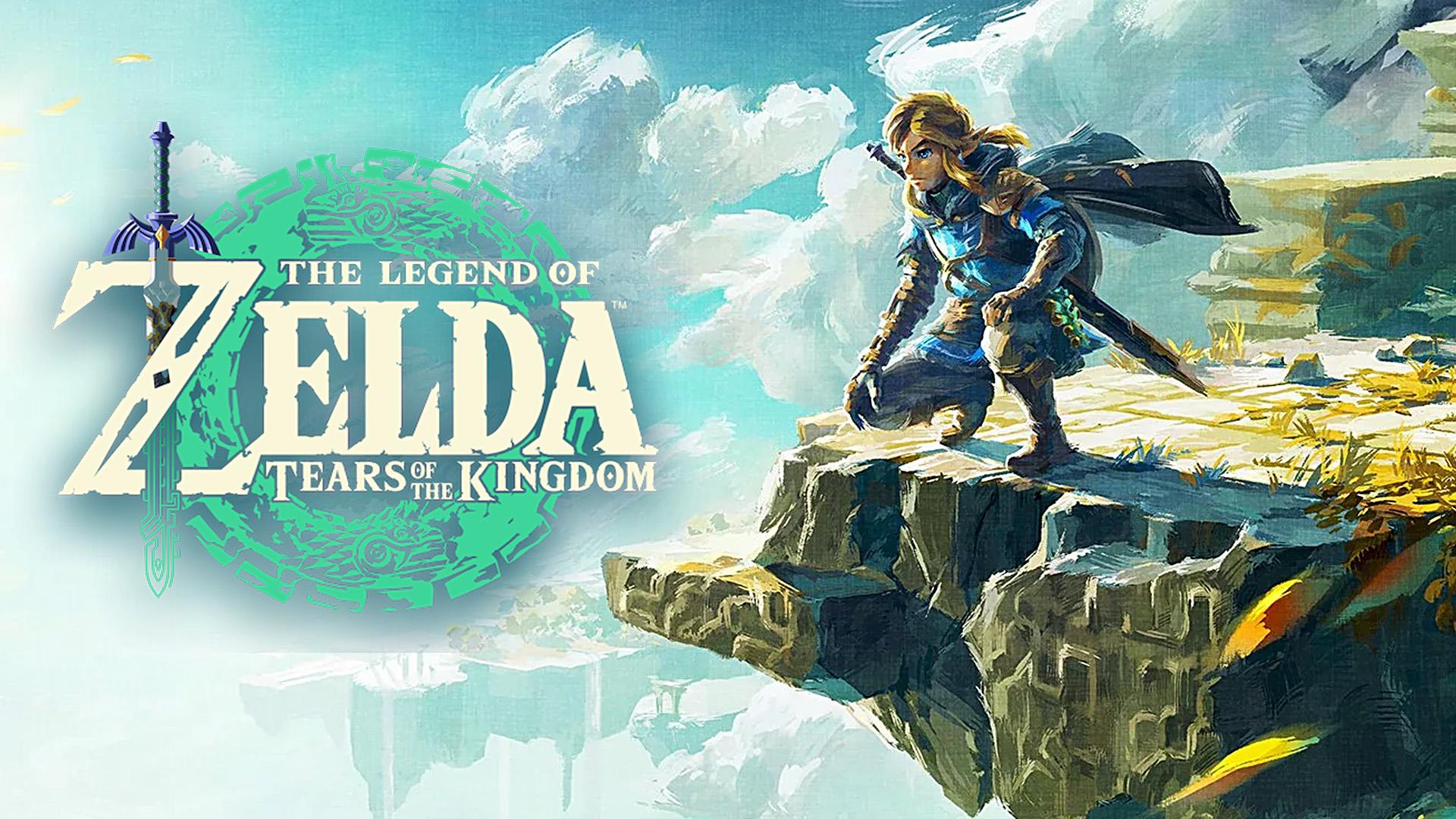 Zelda: Tears of the Kingdom logo and main character Link