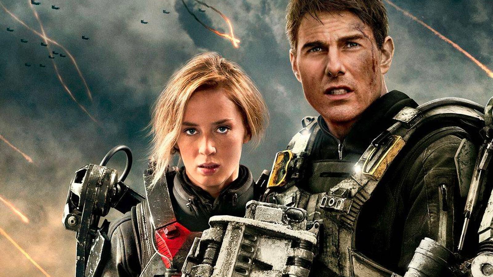 Emily Blunt and Tom Cruise on the poster for Edge of Tomorrow