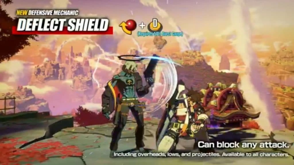 Deflect Shield being used in Guilty Gear Strive