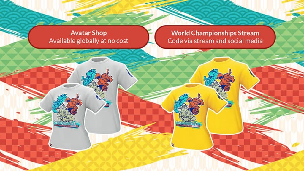 Two free avatar t-shirts that are available during Pokemon World Championships