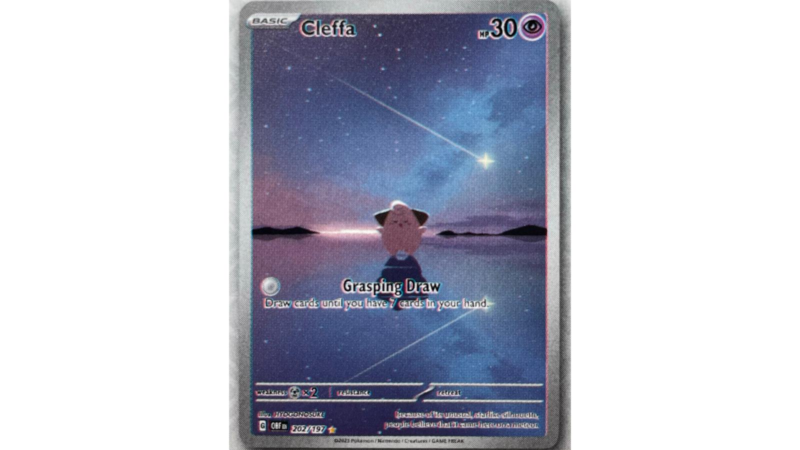Cleffa card from Pokemon TCG Obsidian Flames