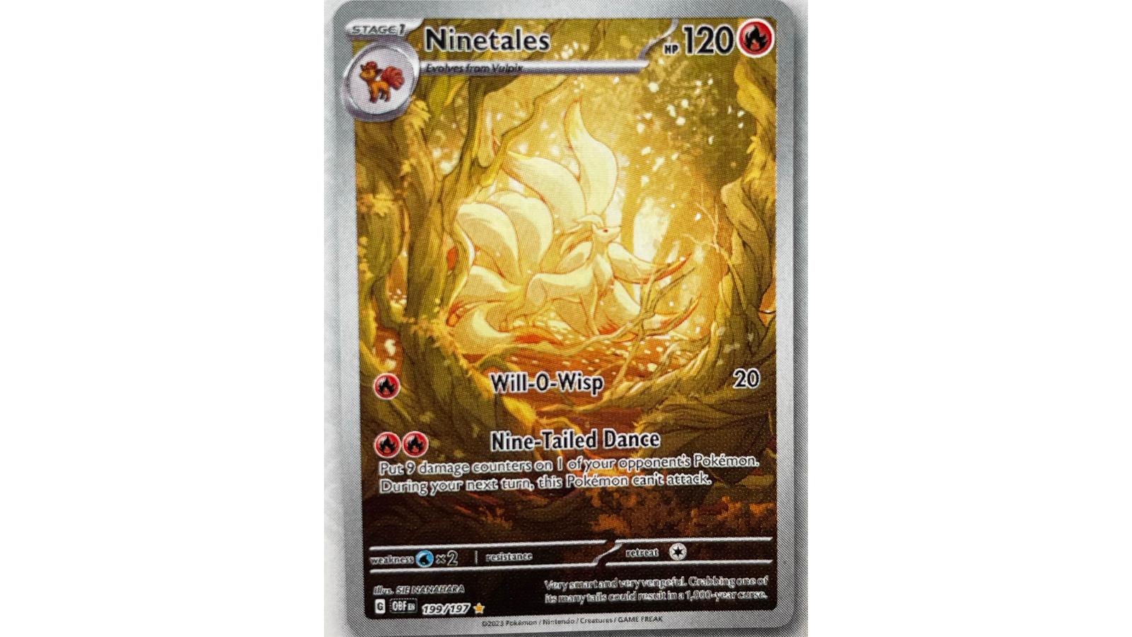 Ninetals card from Pokemon TCG Obsidian Flames