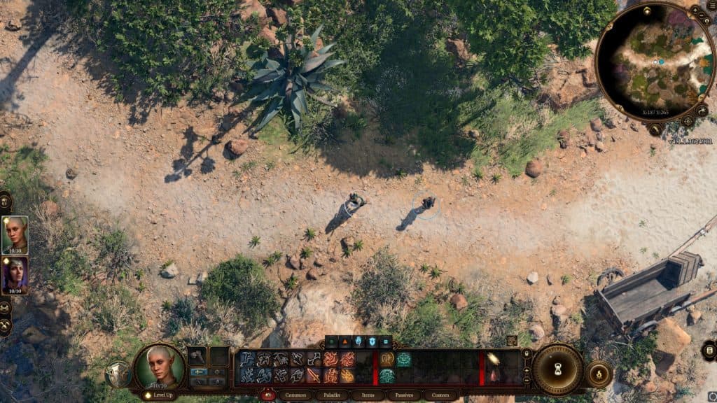 a screenshot of top down view in Baldur's Gate 3