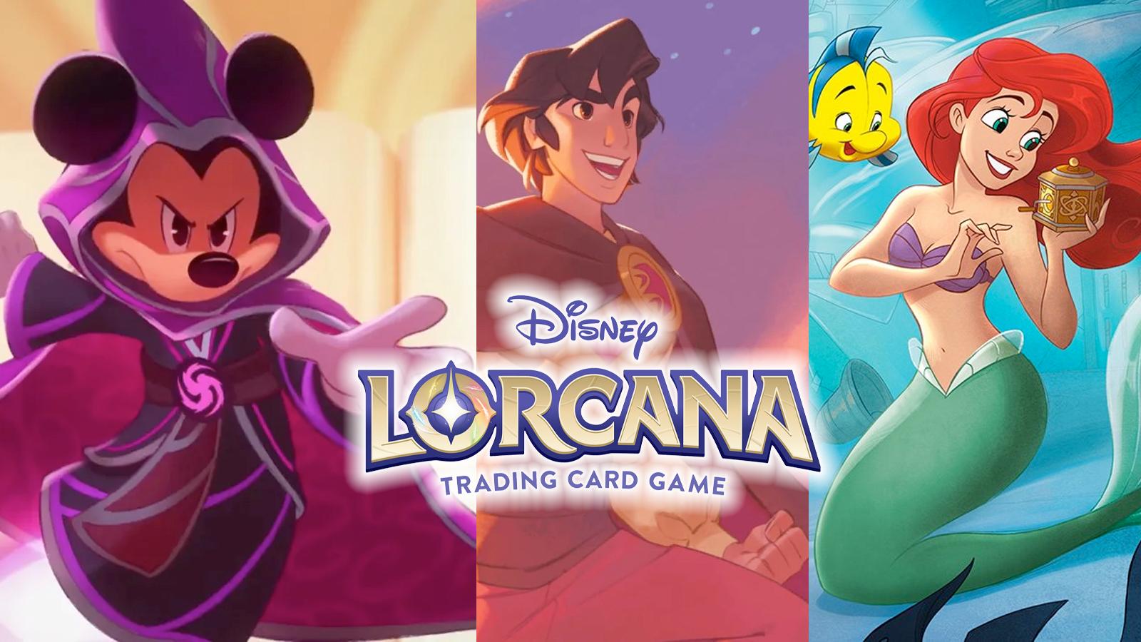 Disney Lorcana character art with the logo on top